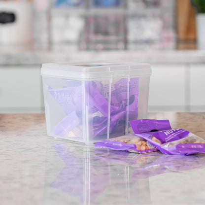 Food Storage Containers Set, 8 Pack Combo Set, Food Grade Plastic | BPA-Free, Clear View, Flip Top Lid, Stackable, For Snacks, Cereal, Pasta, Flour, Sugar