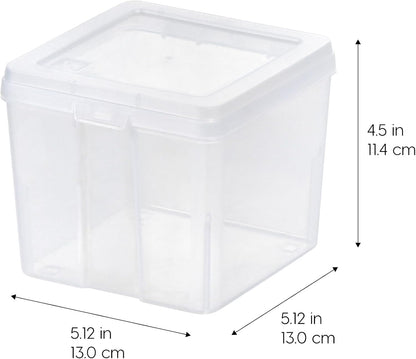 Food Storage Containers Set, 8 Pack Combo Set, Food Grade Plastic | BPA-Free, Clear View, Flip Top Lid, Stackable, For Snacks, Cereal, Pasta, Flour, Sugar