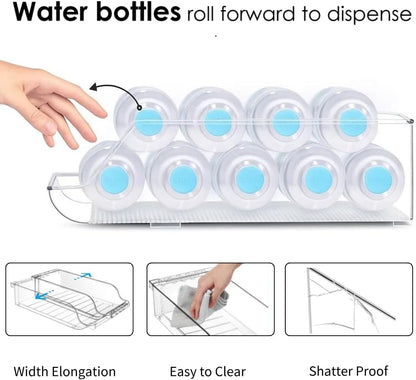 Extra Long and Enlarged Soda Can Dispenser with Lid for Refrigerator -Stackable Drink Organizer for Fridge, Pantry - Holds 12 Cans Each, BPA Free - 2 Pack