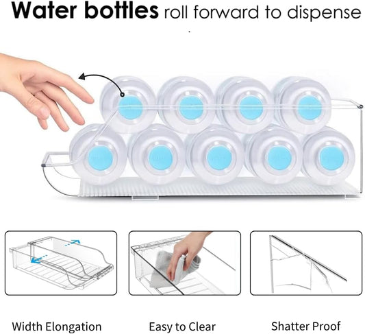 Extra Long and Enlarged Soda Can Dispenser with Lid for Refrigerator -Stackable Drink Organizer for Fridge, Pantry - Holds 12 Cans Each, BPA Free - 2 Pack
