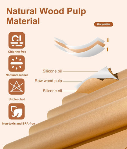 Unbleached Parchment Paper Baking Sheets, 9x13IN Precut Non-Stick Quarter Sheet Liners for Baking, Grilling, Air Fryer, Steaming-70 Sheets Heavy Duty Parchment Sheets for Bread,Cake, Cookies