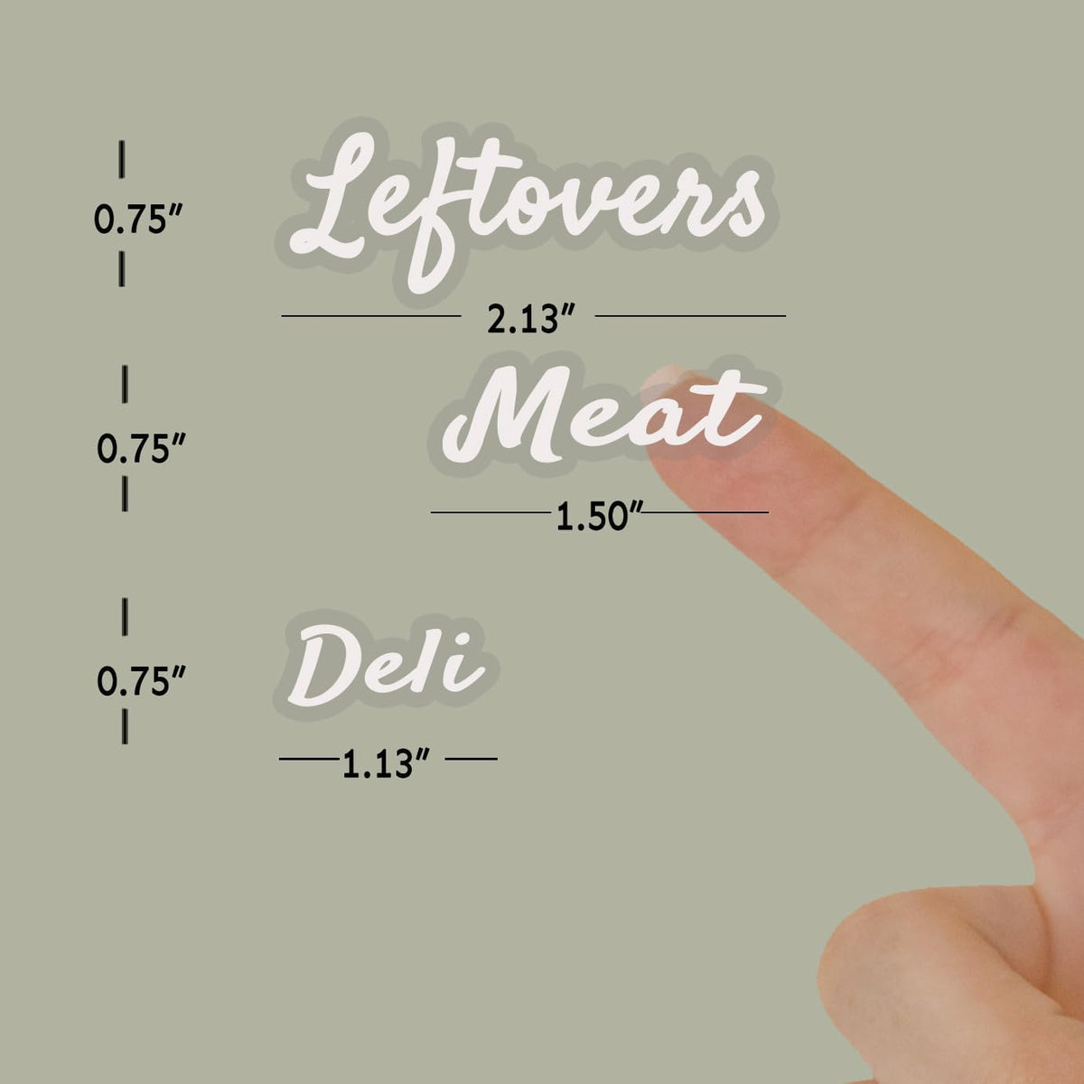 Fridge Labels for Food Storage Containers, Preprinted White Script Clear Stickers for Easy Organization in Fridge, Freezer and Pantry Water& Oil Resistant