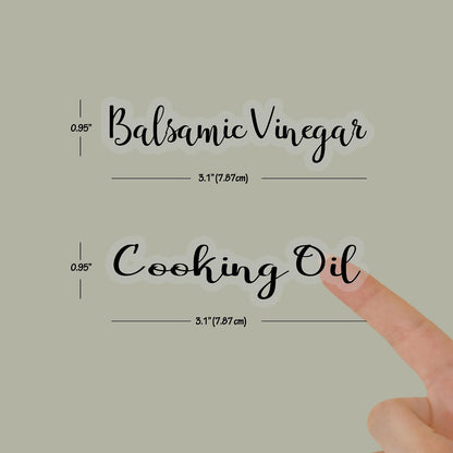 Fridge Labels for Food Storage Containers, Preprinted White Script Clear Stickers for Easy Organization in Fridge, Freezer and Pantry Water& Oil Resistant