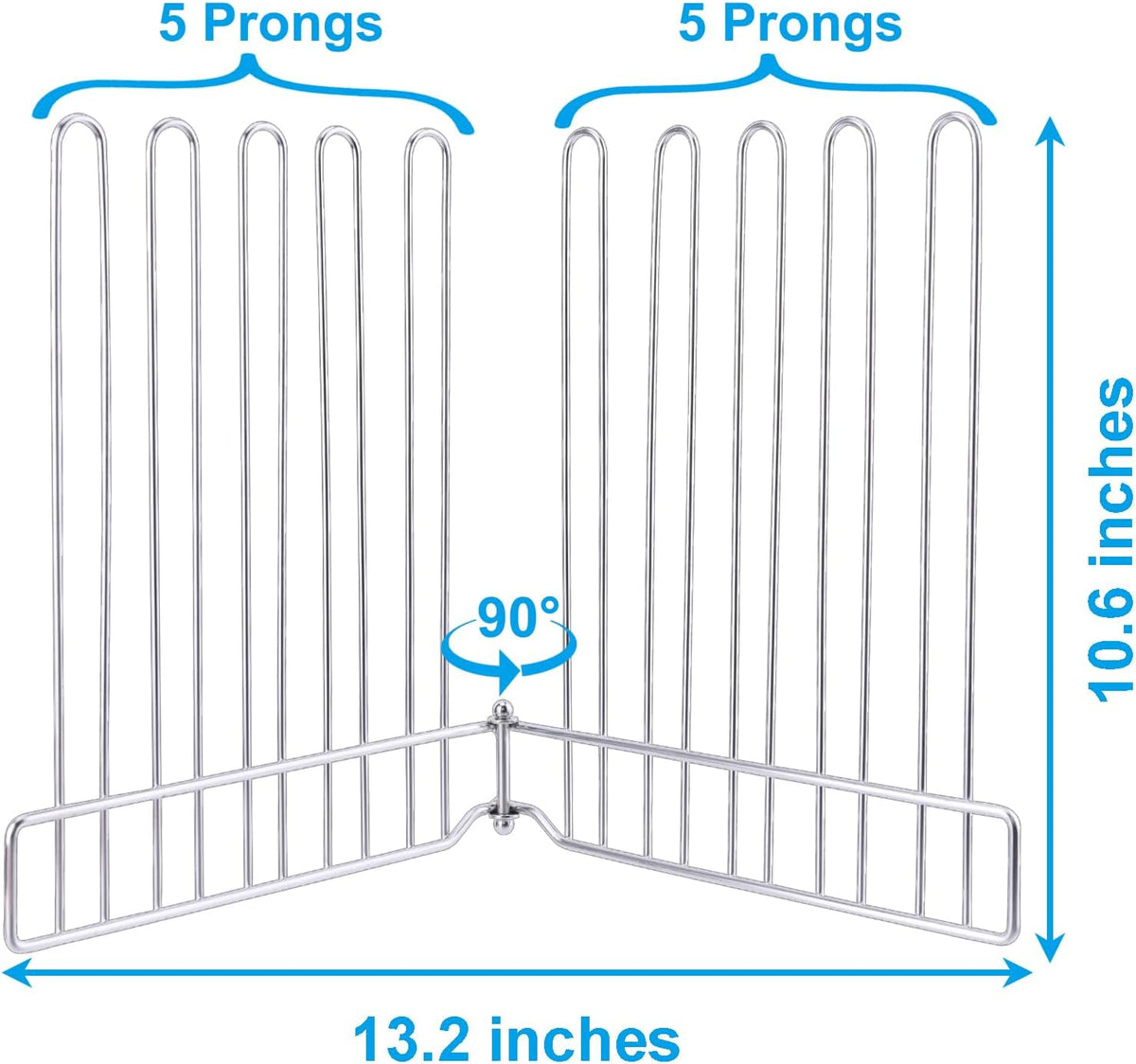 Reusable Drying Rack, Foldable Freezer Bag Dryer, SUS304 Stainless Steel Stand for Gallon, Quart, Sandwich, Snack Bags