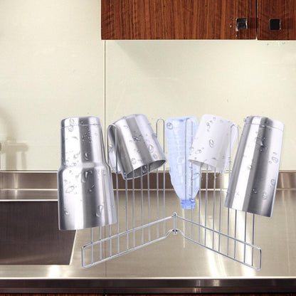 Reusable Drying Rack, Foldable Freezer Bag Dryer, SUS304 Stainless Steel Stand for Gallon, Quart, Sandwich, Snack Bags