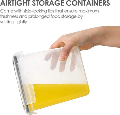 32pcs Airtight Food Storage Containers Set, BPA Free Plastic Kitchen and Pantry Organization Canisters with Lids for Cereal, Dry Food, Flour and Sugar, Includes 32 Labels