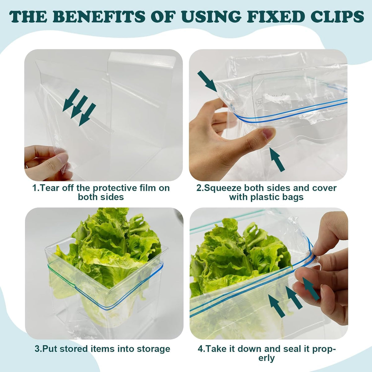 Ziplock Bag Holder, 2 Pack Acrylic Baggy Rack Holder for Food Prep, Freezer & Sandwich Bags, Hands-Free Food Storage, Gray