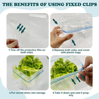 Ziplock Bag Holder, 2 Pack Acrylic Baggy Rack Holder for Food Prep, Freezer & Sandwich Bags, Hands-Free Food Storage, Gray