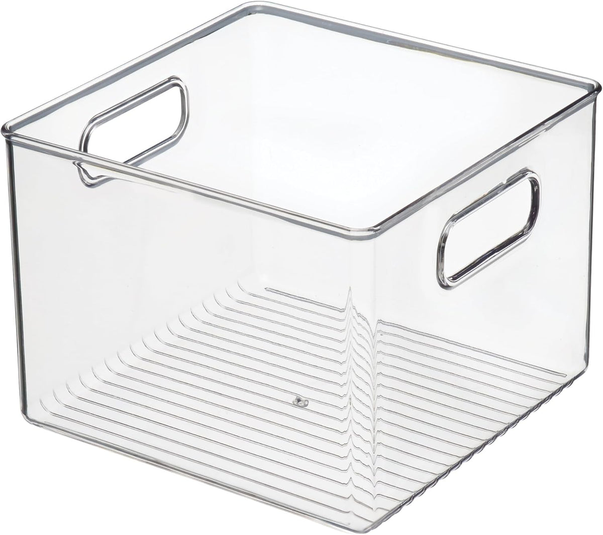 Pantry Storage Bin with Handles | Clear, For Kitchen Cabinets or Fridge, Made in USA
