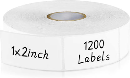 1200 Blank Removable Freezer Labels, Waterproof & Oil Resistant Stickers with Perforation Line, Ideal for Food Containers, Jars, and Pantry Organization (1" x 2")
