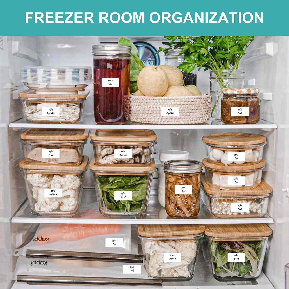 1200 Blank Removable Freezer Labels, Waterproof & Oil Resistant Stickers with Perforation Line, Ideal for Food Containers, Jars, and Pantry Organization (1" x 2")