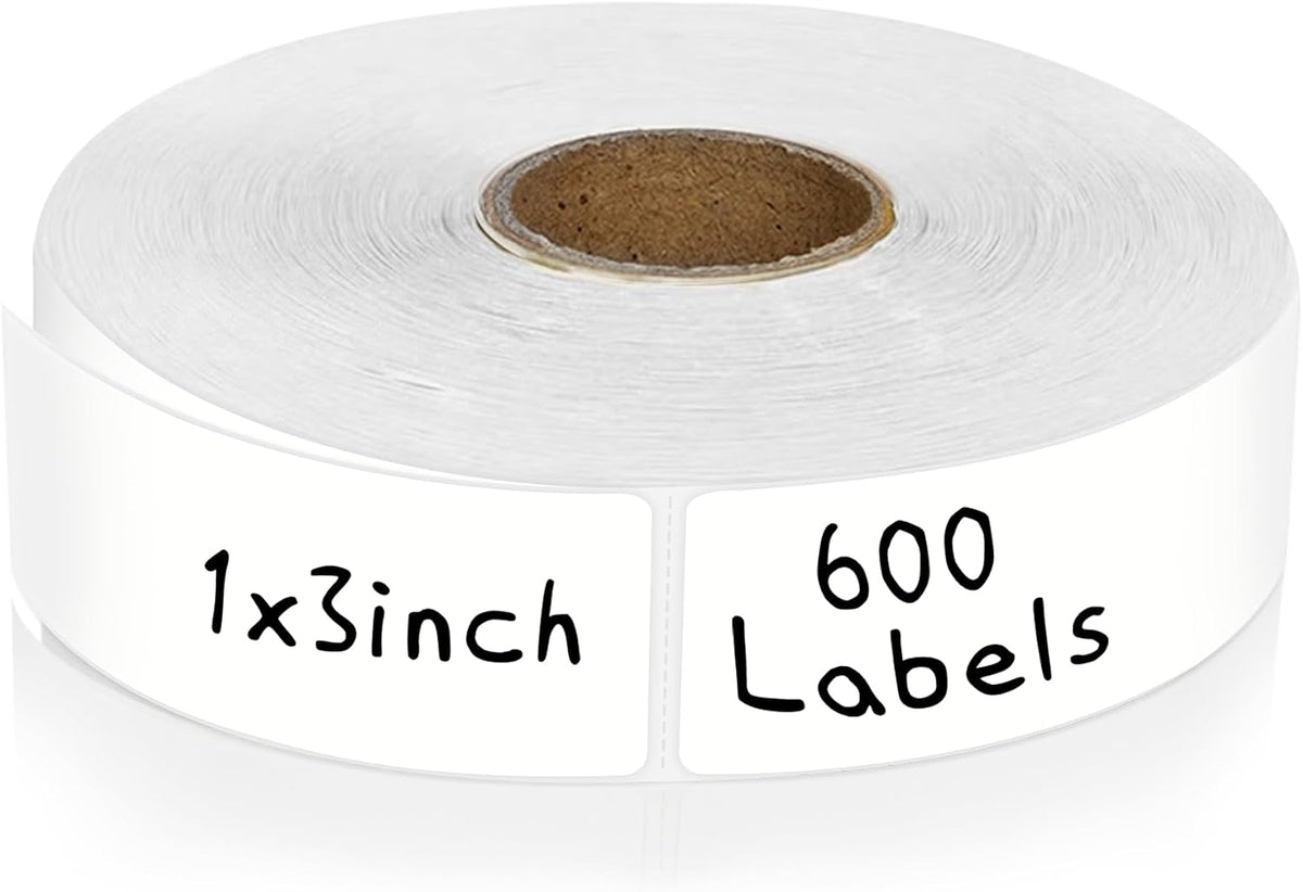1200 Blank Removable Freezer Labels, Waterproof & Oil Resistant Stickers with Perforation Line, Ideal for Food Containers, Jars, and Pantry Organization (1" x 2")
