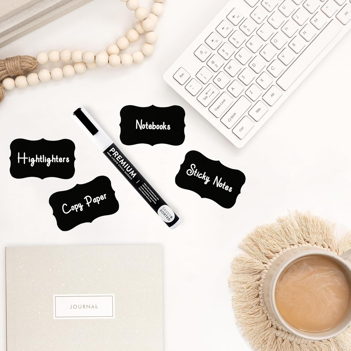 200 Chalkboard Labels for Food Containers, Reusable Black Stickers with Chalk Marker, Removable Pantry Chalk Board Jar Labels Stickers for Glass Jars, Storage Food Mason Jars, Kitchen Organization