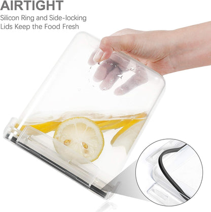 Airtight Food Storage Containers with Lids, 7 PCS | Airtight BPA-Free Food Containers, Fresh Pantry Storage, Pasta Flour & Sugar Organization, Secure Lids, Kitchen Organization