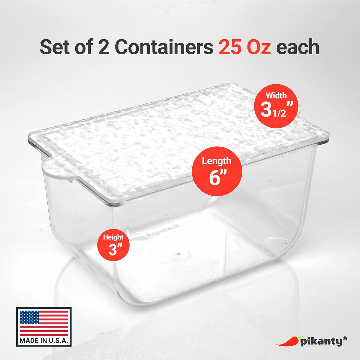 Clear Refrigerator Organizer Bin with Handles — 11 Inch Compact Stackable Fridge and Pantry Storage Container for Snacks, Yogurt, Condiments, Dishwasher Safe, Made in USA