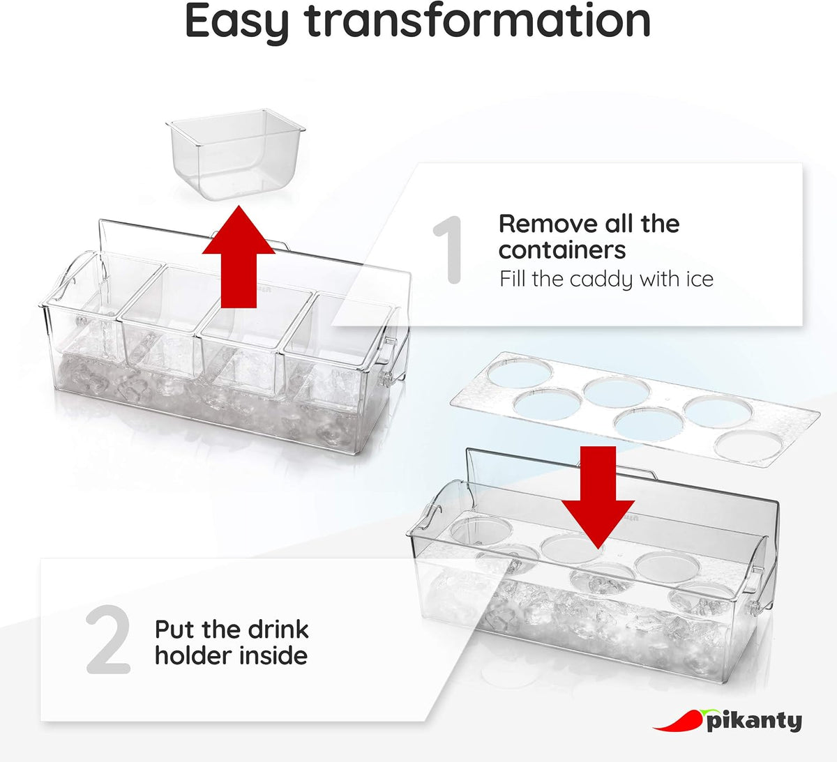 Clear Refrigerator Organizer Bin with Handles — 11 Inch Compact Stackable Fridge and Pantry Storage Container for Snacks, Yogurt, Condiments, Dishwasher Safe, Made in USA
