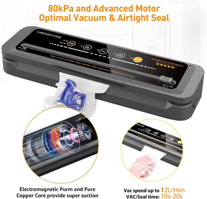 Vacuum Sealer Machine | 80kPa Suction Power | Vac Seal Machine
