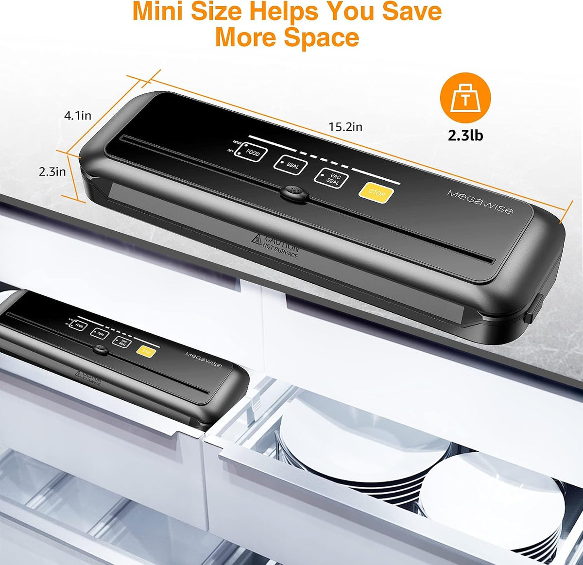 Vacuum Sealer Machine | 80kPa Suction Power | Vac Seal Machine