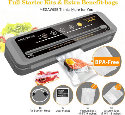 Vacuum Sealer Machine | 80kPa Suction Power | Vac Seal Machine