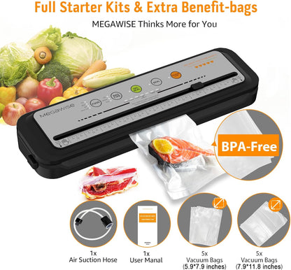 Vacuum Sealer Machine | 80kPa Suction Power | Vac Seal Machine