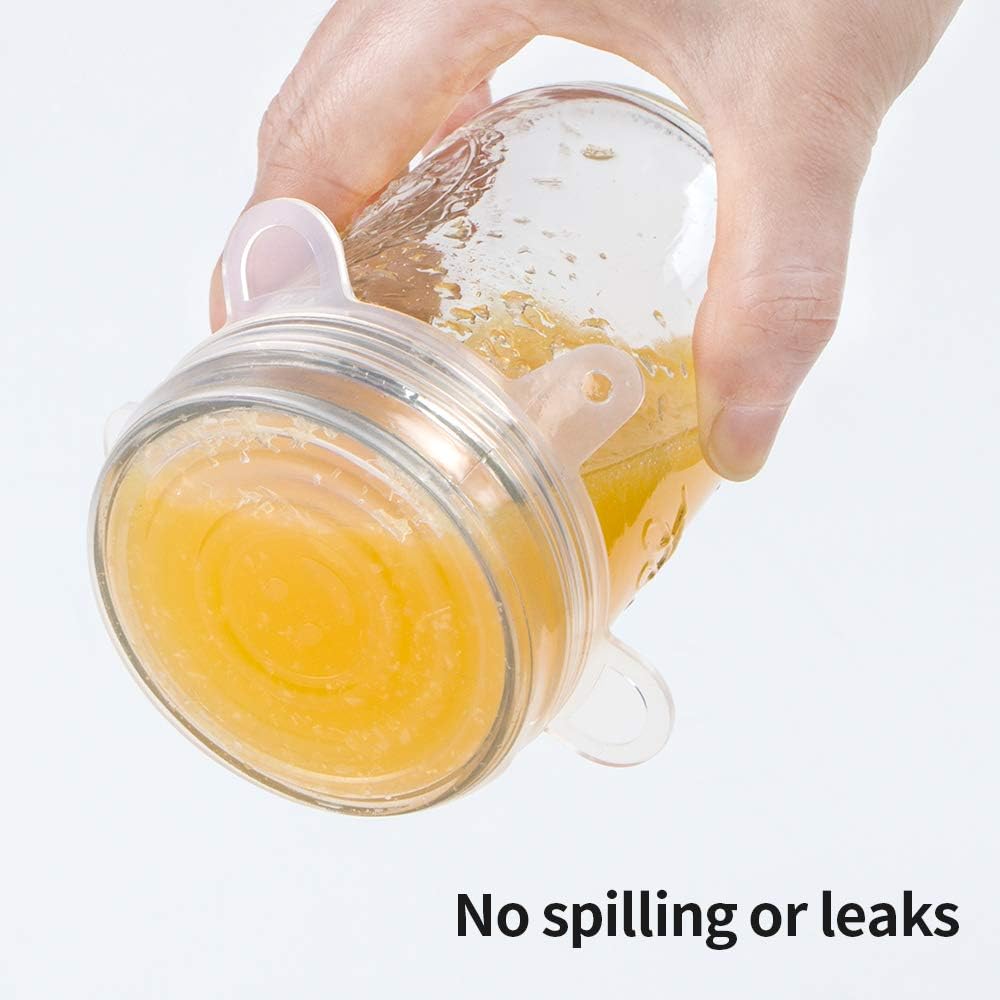 Silicone Stretch Lids 10 Pack for Regular and Wide Mouth Mason Jar, Reusable Silicone Stretch Lids(Stretched to 3.5 inch), Sealed Durable Food Storage Covers Suit for Jar, Cans, Pot