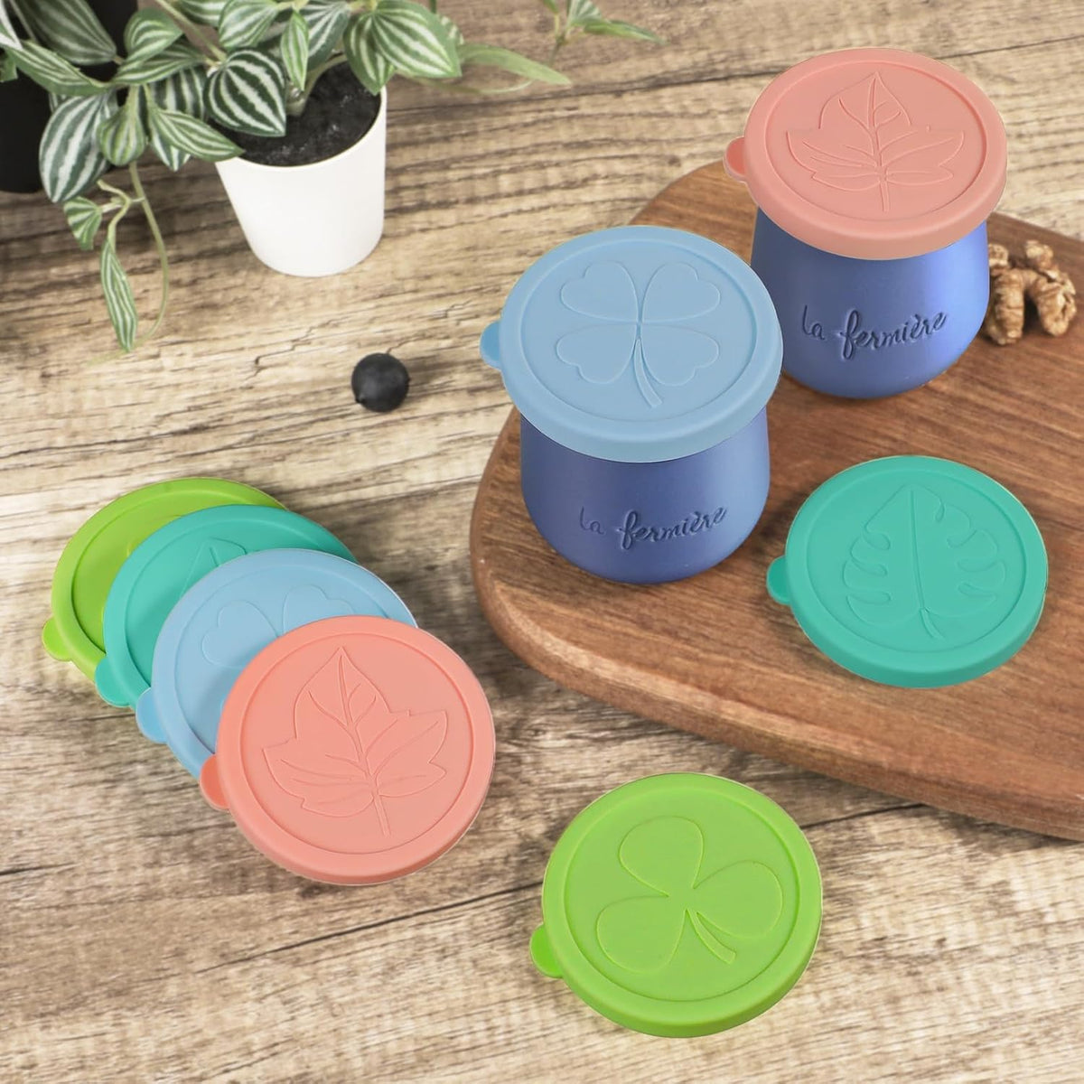 Silicone Stretch Lids 10 Pack for Regular and Wide Mouth Mason Jar, Reusable Silicone Stretch Lids(Stretched to 3.5 inch), Sealed Durable Food Storage Covers Suit for Jar, Cans, Pot