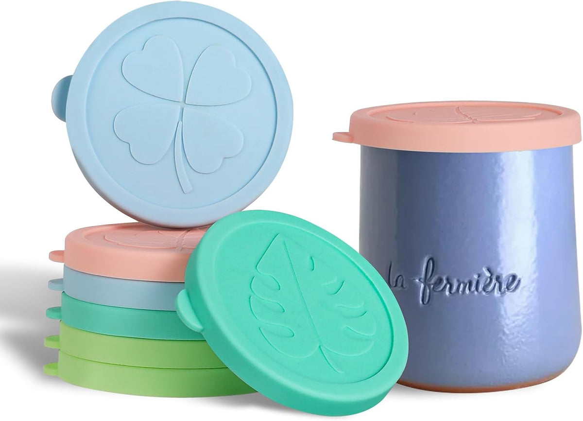 Silicone Stretch Lids 10 Pack for Regular and Wide Mouth Mason Jar, Reusable Silicone Stretch Lids(Stretched to 3.5 inch), Sealed Durable Food Storage Covers Suit for Jar, Cans, Pot