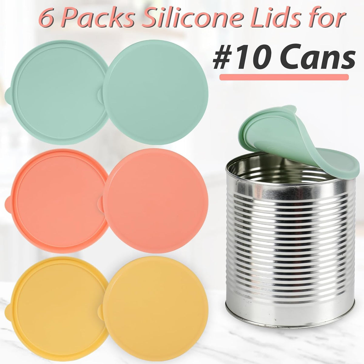 Silicone Stretch Lids 10 Pack for Regular and Wide Mouth Mason Jar, Reusable Silicone Stretch Lids(Stretched to 3.5 inch), Sealed Durable Food Storage Covers Suit for Jar, Cans, Pot