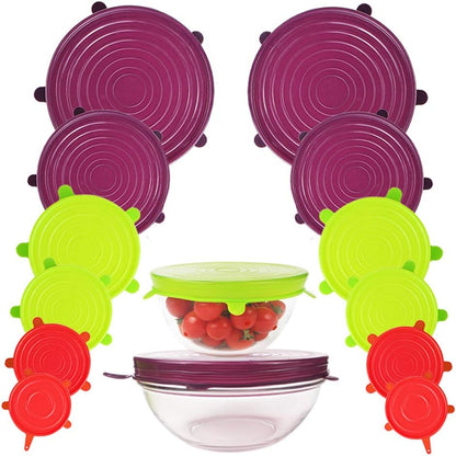 Silicone Stretch Lids 10 Pack for Regular and Wide Mouth Mason Jar, Reusable Silicone Stretch Lids(Stretched to 3.5 inch), Sealed Durable Food Storage Covers Suit for Jar, Cans, Pot