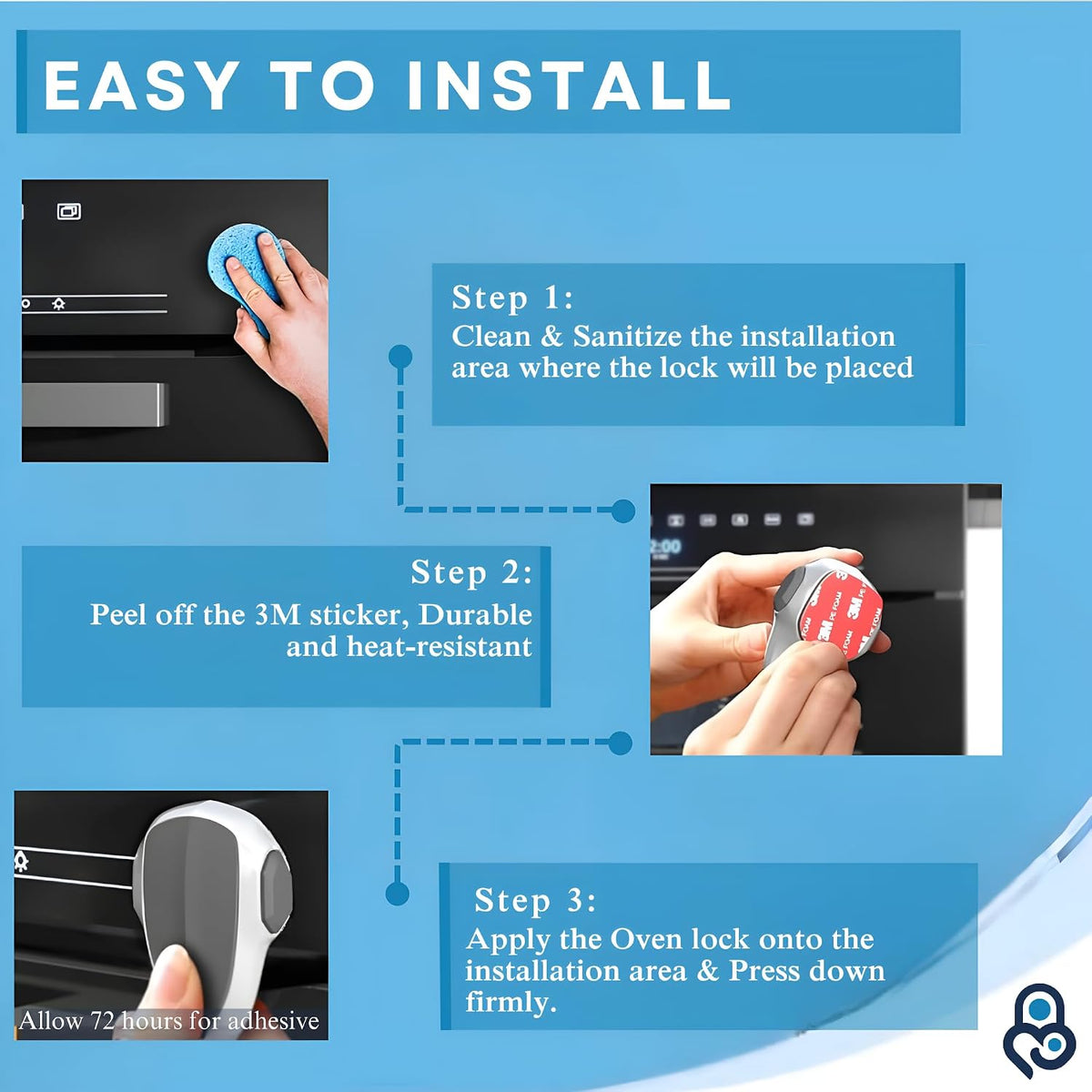 Oven Lock - Child Safety Door Lock, Appliance Baby Proofing