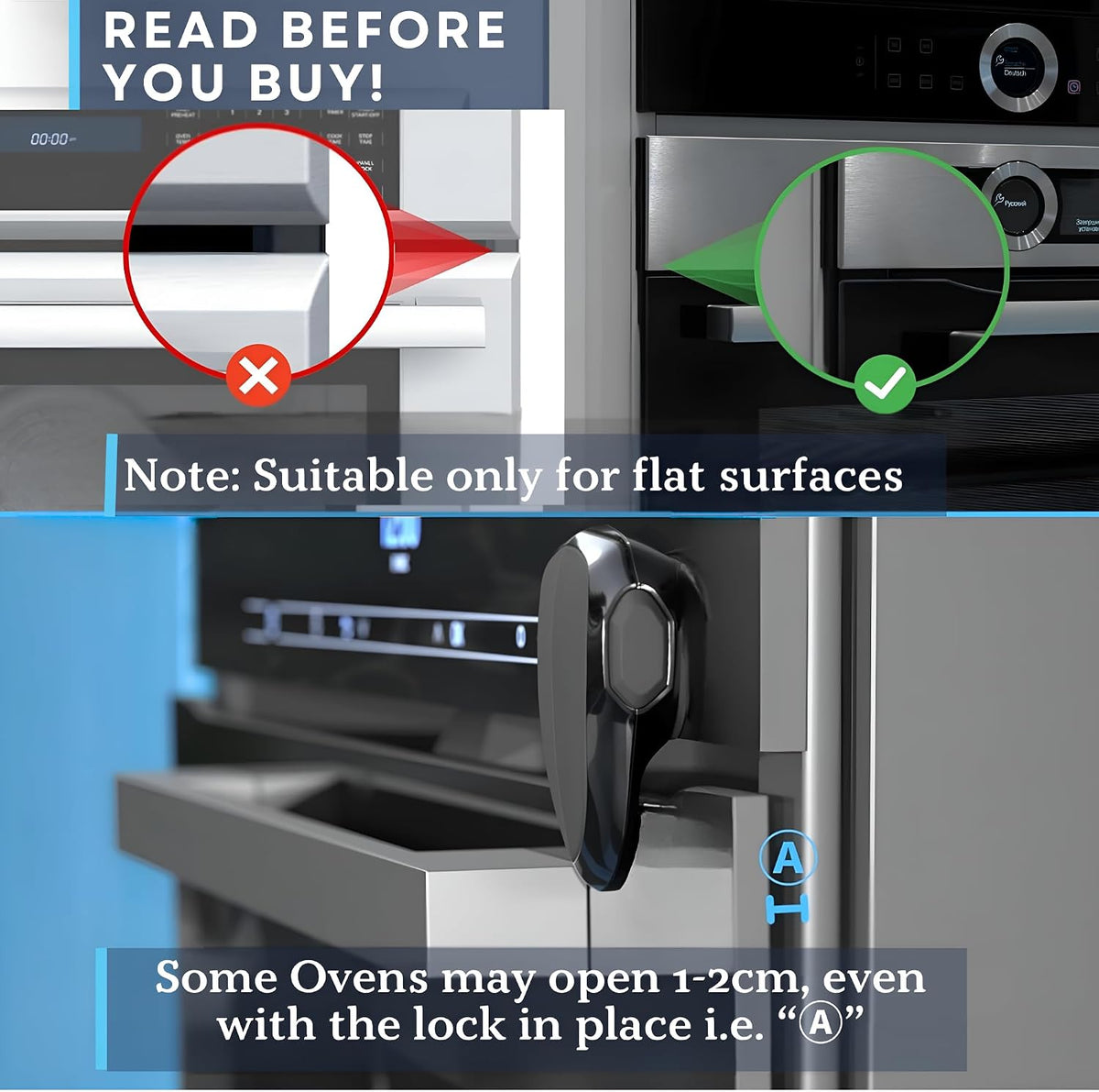 Oven Lock - Child Safety Door Lock, Appliance Baby Proofing
