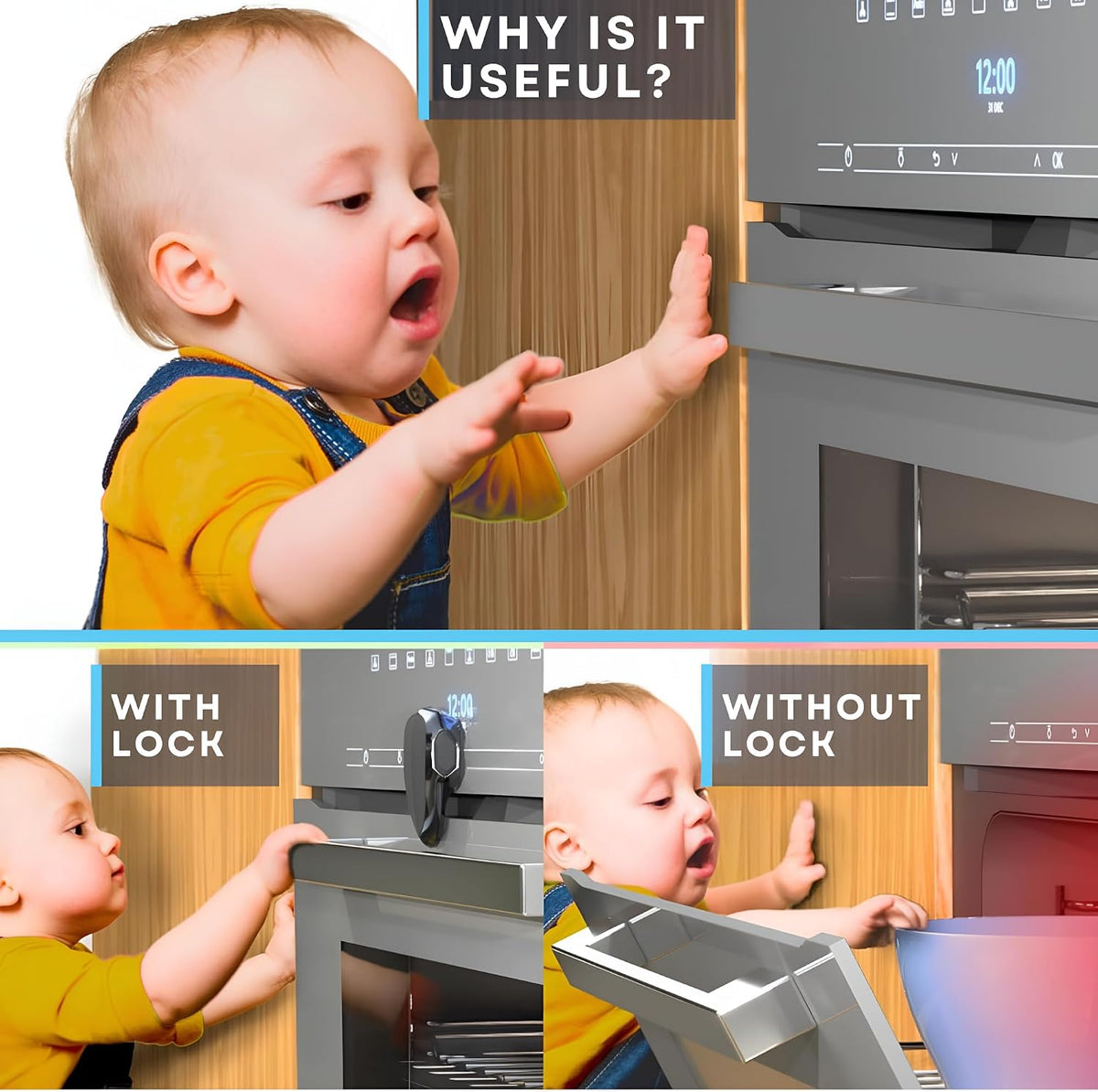 Oven Lock - Child Safety Door Lock, Appliance Baby Proofing
