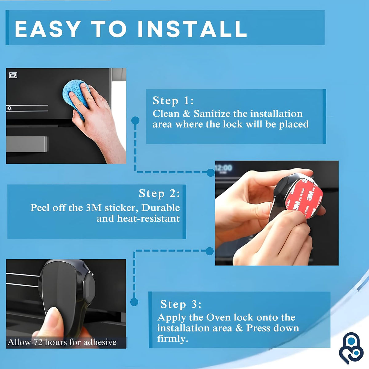 Oven Lock - Child Safety Door Lock, Appliance Baby Proofing