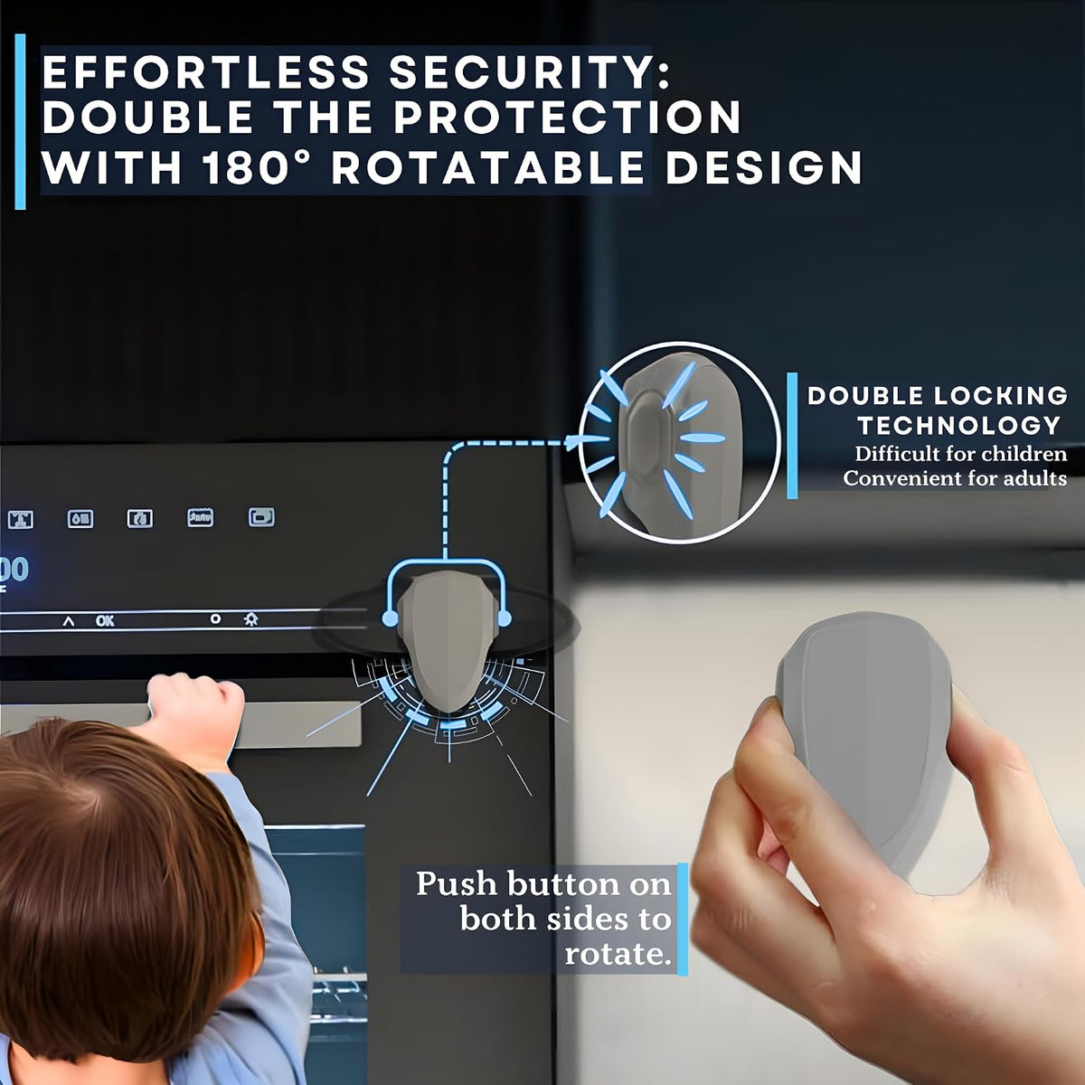 Oven Lock - Child Safety Door Lock, Appliance Baby Proofing