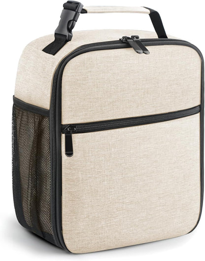 Lunch Bag for Men/Women, Reusable Lunchbox for Adult, Small Insulated Lunch box, Lunch Tote Bag for Office, Work, Picnic - Grey