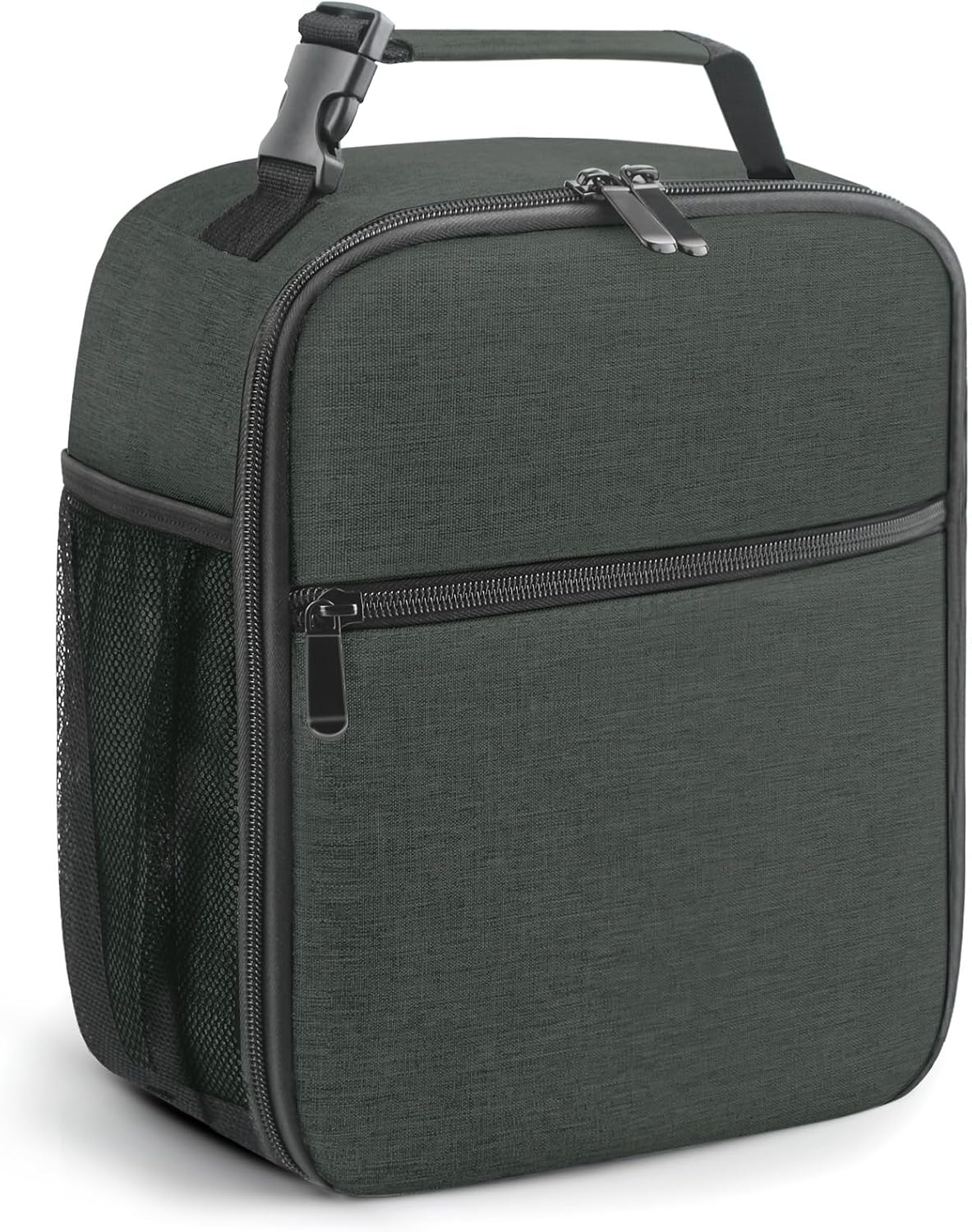 Lunch Bag for Men/Women, Reusable Lunchbox for Adult, Small Insulated Lunch box, Lunch Tote Bag for Office, Work, Picnic - Grey