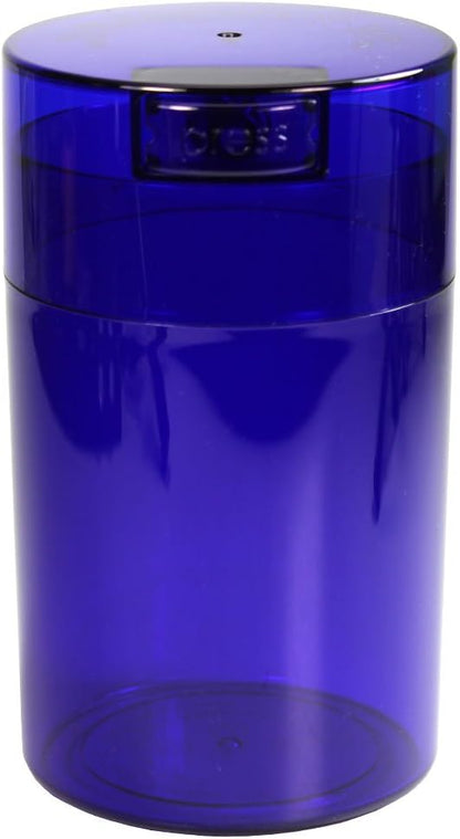 Tightvac 1 to 6 Ounce Airtight Container - Multi-use Storage Container for Herbs, Coffee and Dry Goods, Patented Vacuum Seal Airtight Containers, Black