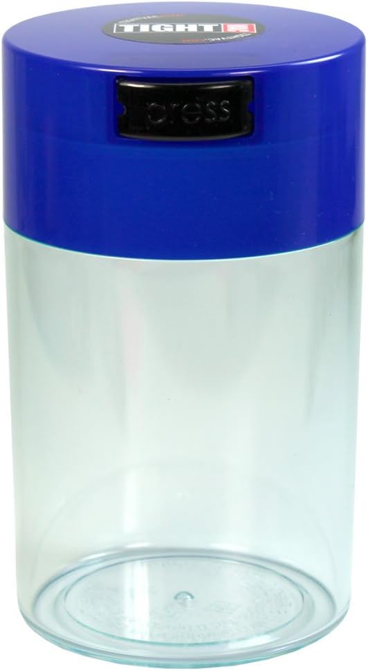 Tightvac 1 to 6 Ounce Airtight Container - Multi-use Storage Container for Herbs, Coffee and Dry Goods, Patented Vacuum Seal Airtight Containers, Black