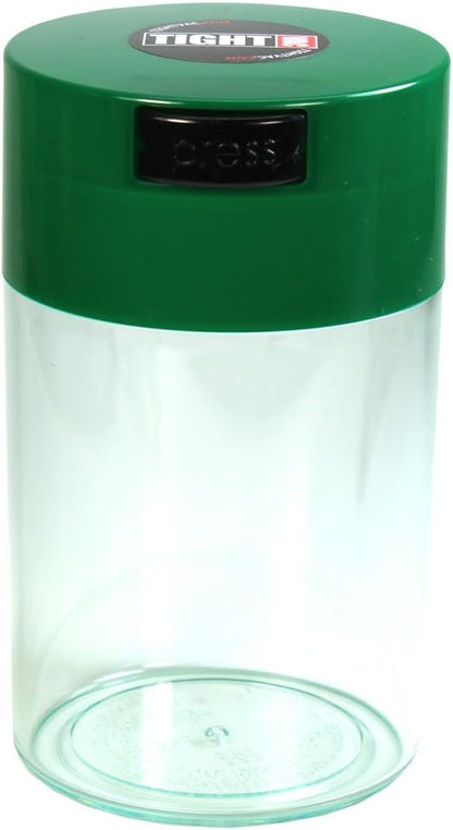 Tightvac 1 to 6 Ounce Airtight Container - Multi-use Storage Container for Herbs, Coffee and Dry Goods, Patented Vacuum Seal Airtight Containers, Black