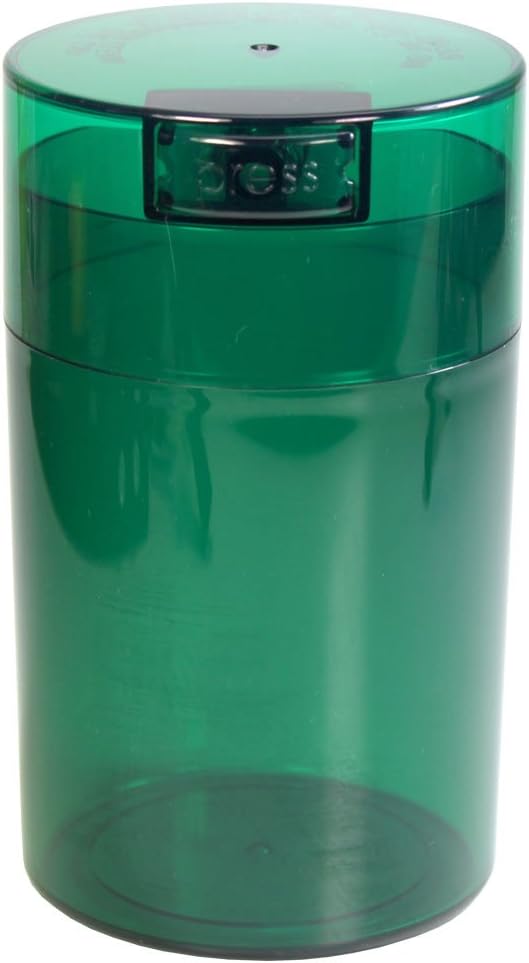 Tightvac 1 to 6 Ounce Airtight Container - Multi-use Storage Container for Herbs, Coffee and Dry Goods, Patented Vacuum Seal Airtight Containers, Black