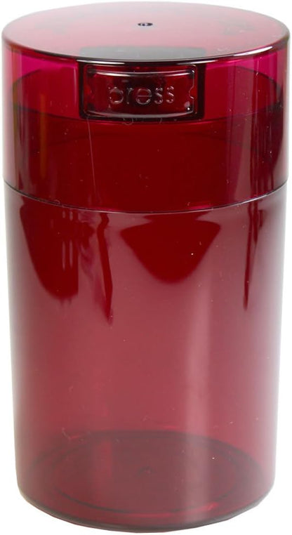 Tightvac 1 to 6 Ounce Airtight Container - Multi-use Storage Container for Herbs, Coffee and Dry Goods, Patented Vacuum Seal Airtight Containers, Black