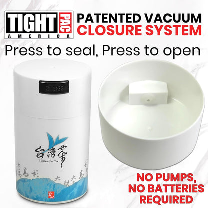 Tightvac 1 to 6 Ounce Airtight Container - Multi-use Storage Container for Herbs, Coffee and Dry Goods, Patented Vacuum Seal Airtight Containers, Black