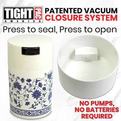 Tightvac 1 to 6 Ounce Airtight Container - Multi-use Storage Container for Herbs, Coffee and Dry Goods, Patented Vacuum Seal Airtight Containers, Black