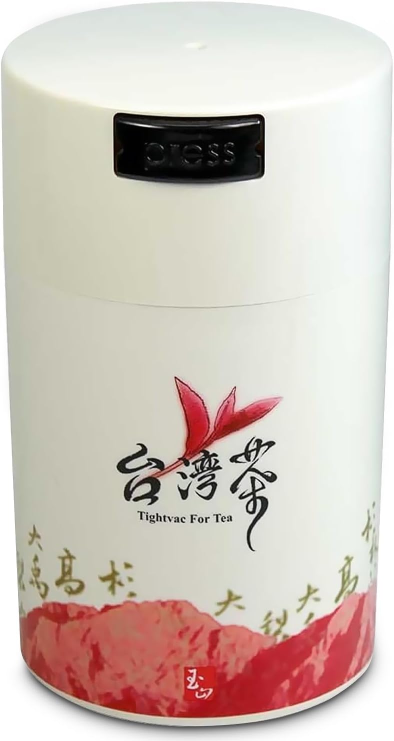 Tightvac 1 to 6 Ounce Airtight Container - Multi-use Storage Container for Herbs, Coffee and Dry Goods, Patented Vacuum Seal Airtight Containers, Black