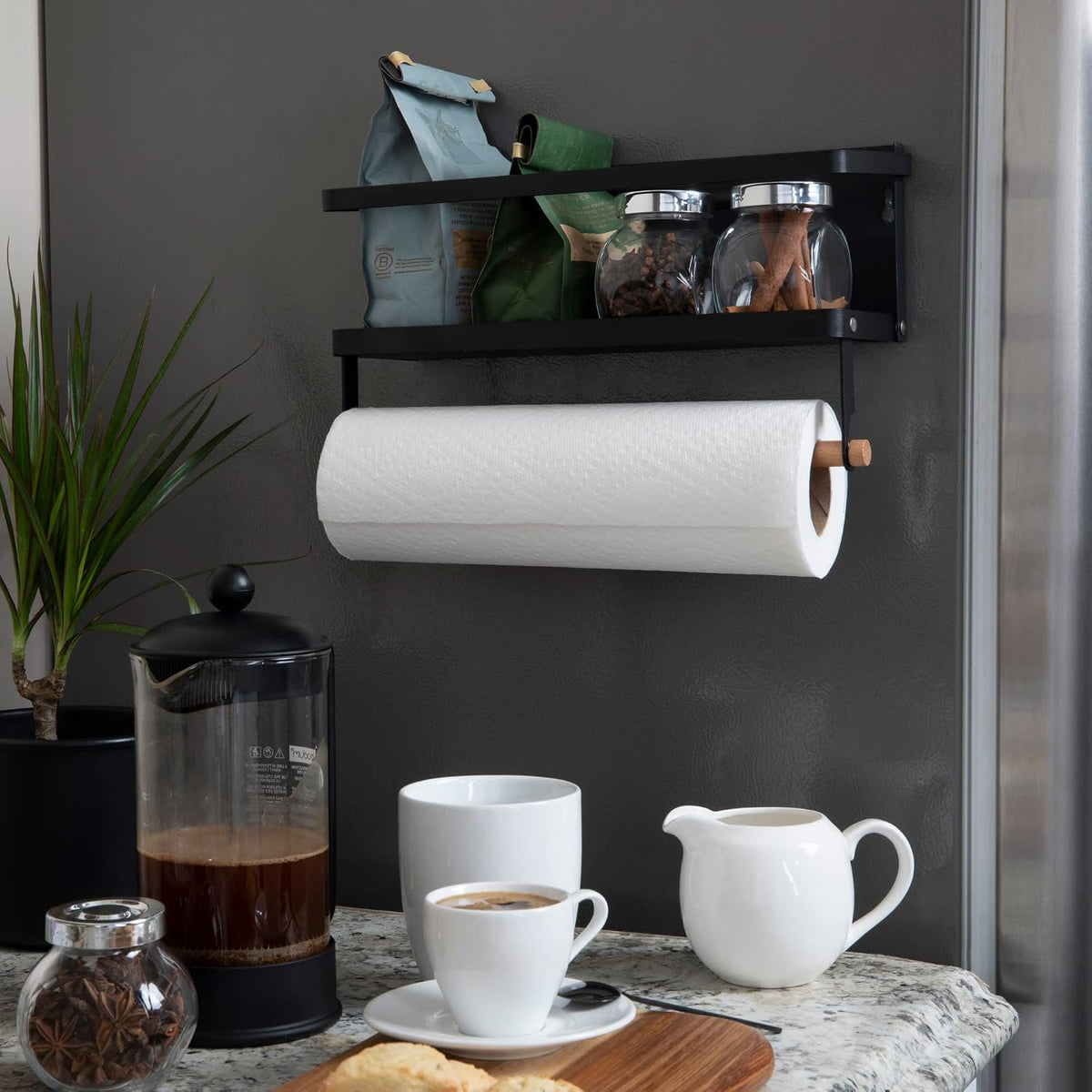 Metal Magnetic Spice Organizer, White