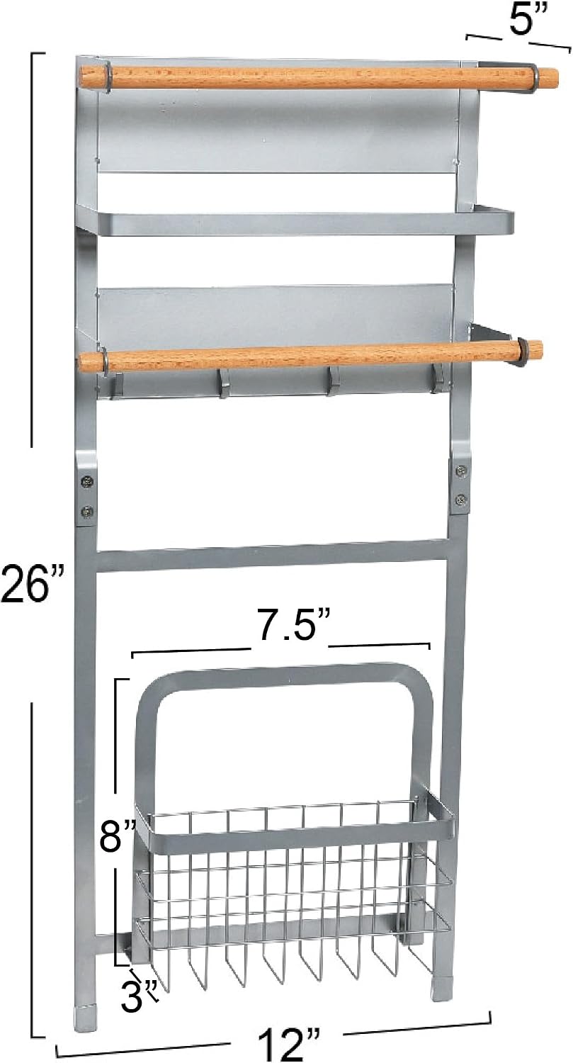 Metal Magnetic Spice Organizer, White