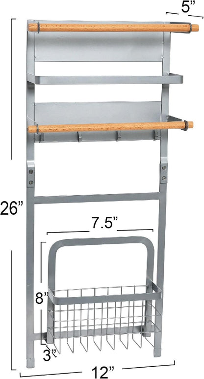 Metal Magnetic Spice Organizer, White