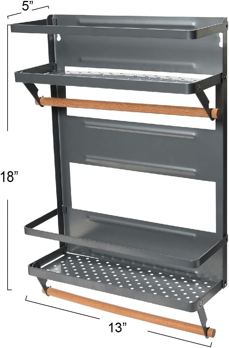 Metal Magnetic Spice Organizer, White
