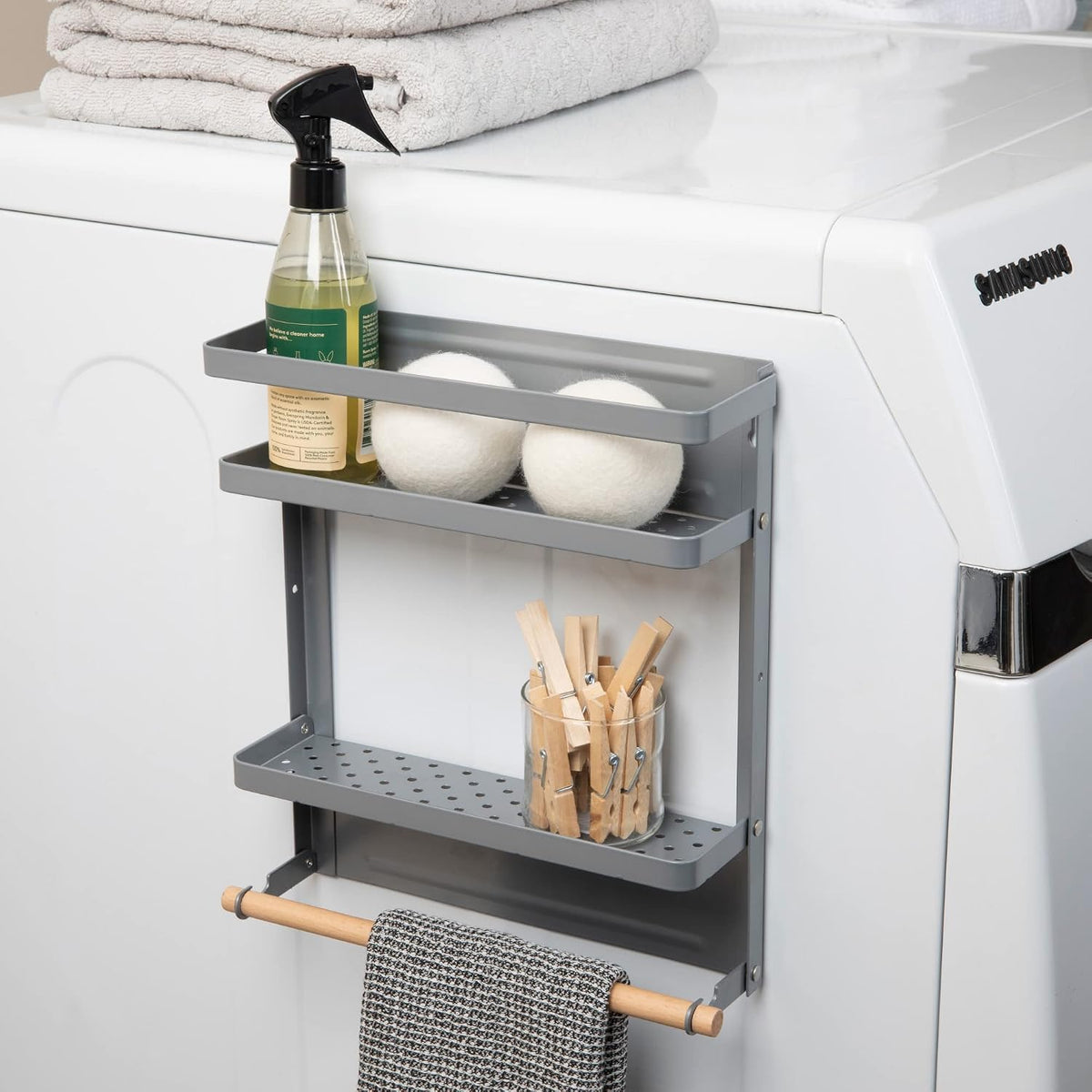 Metal Magnetic Spice Organizer, White