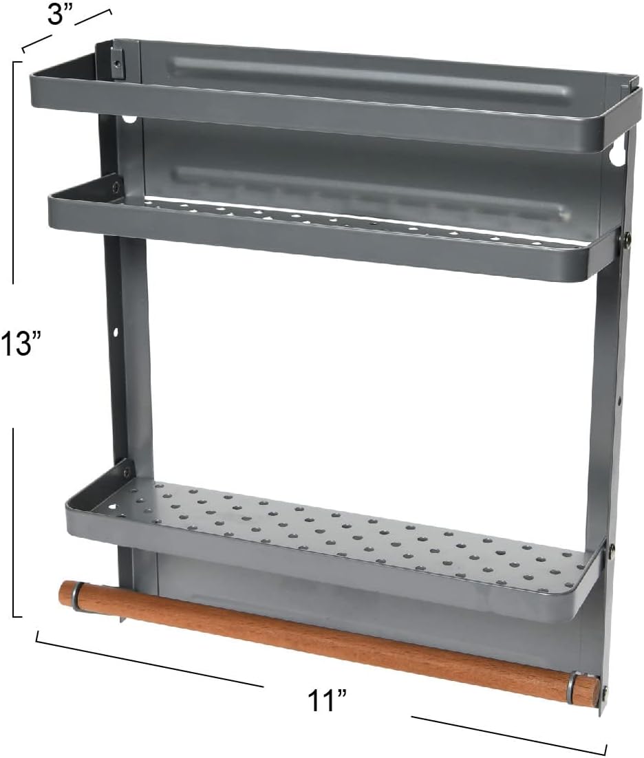 Metal Magnetic Spice Organizer, White